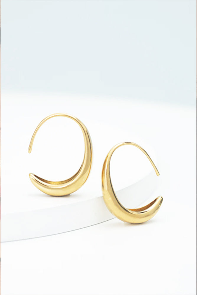 Fair-Trade Gold Moonbeam Earrings