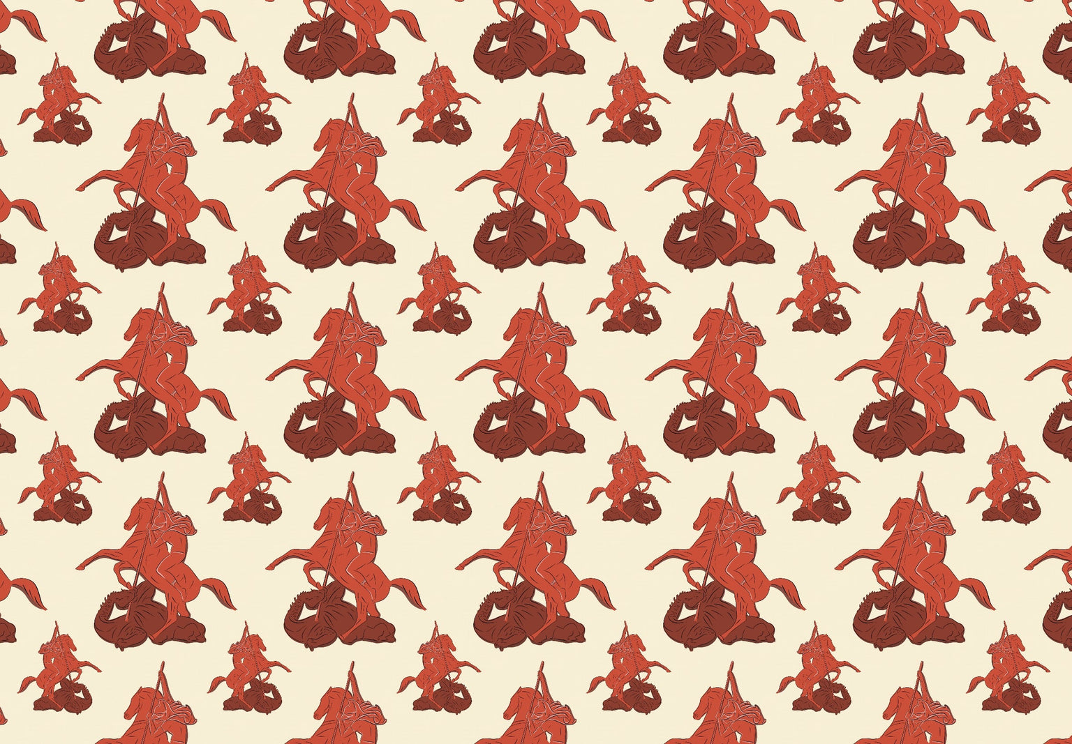 5 Saint George Wrapping Paper Sheets