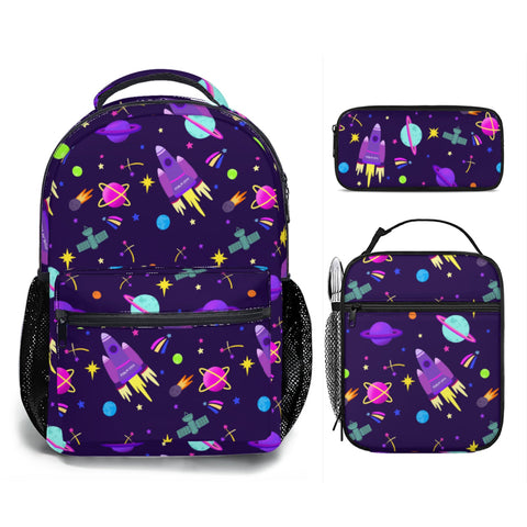 Purple Shooting Stars Backpack Bundle