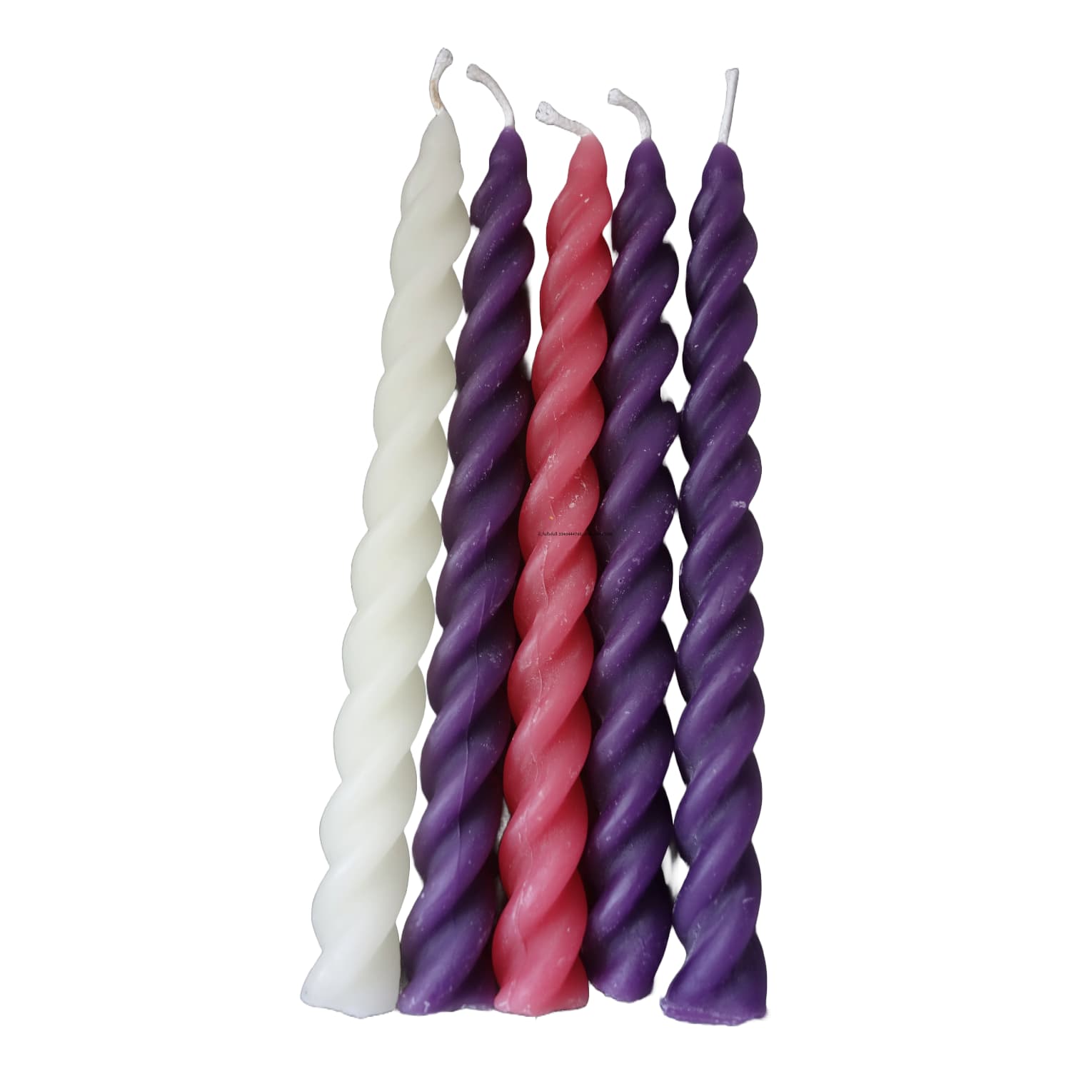 Advent candles pure beeswax twisted spiral candles 7.25 inches
