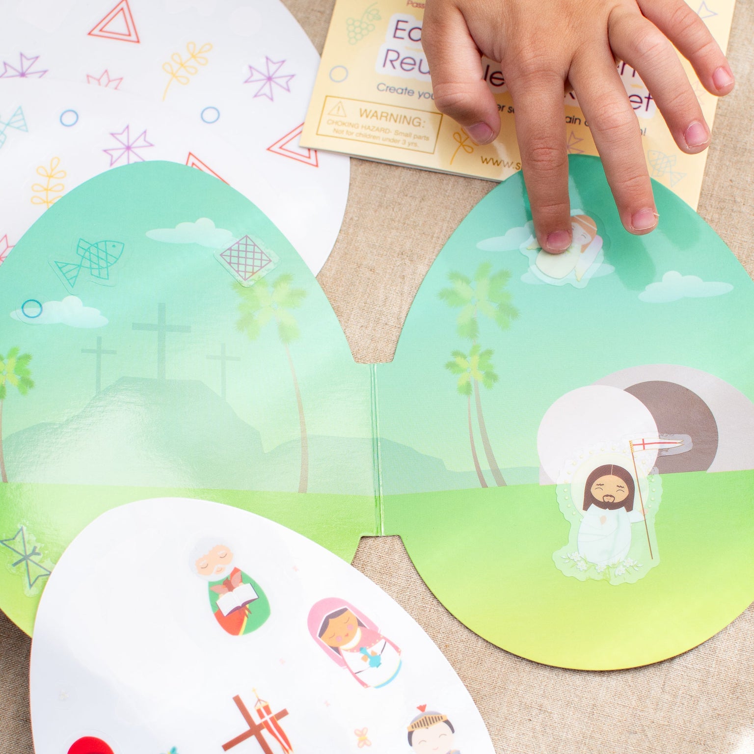 Easter Egg & Scene Reusable Sticker Set