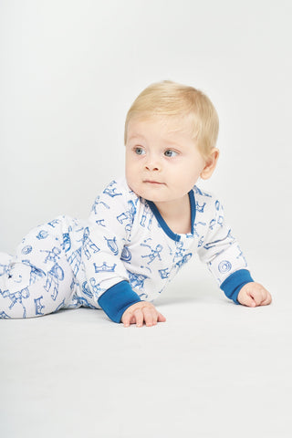 David & Goliath Blue PJ Onesie