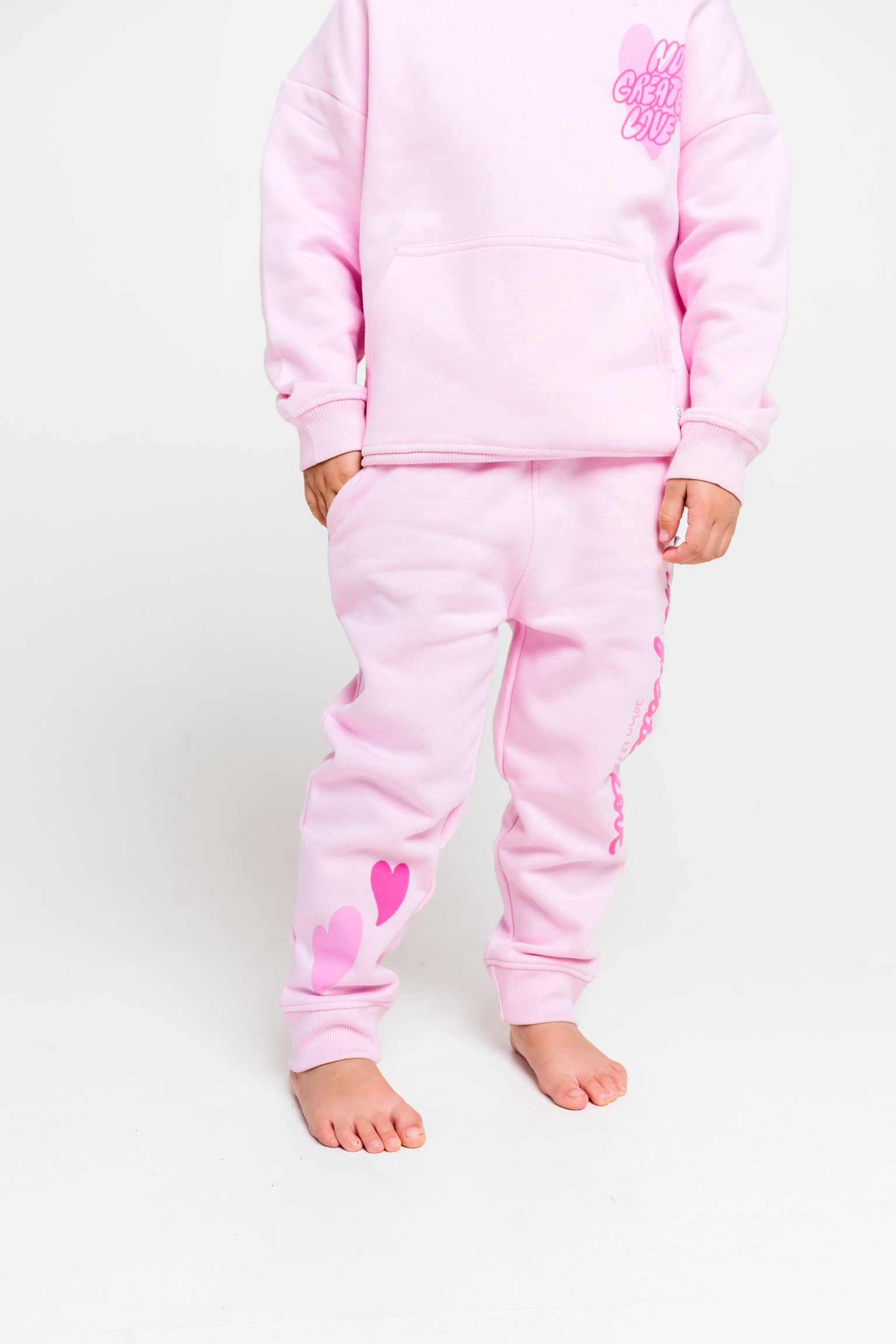 No Greater Love Pink Cotton Fleece Jogger