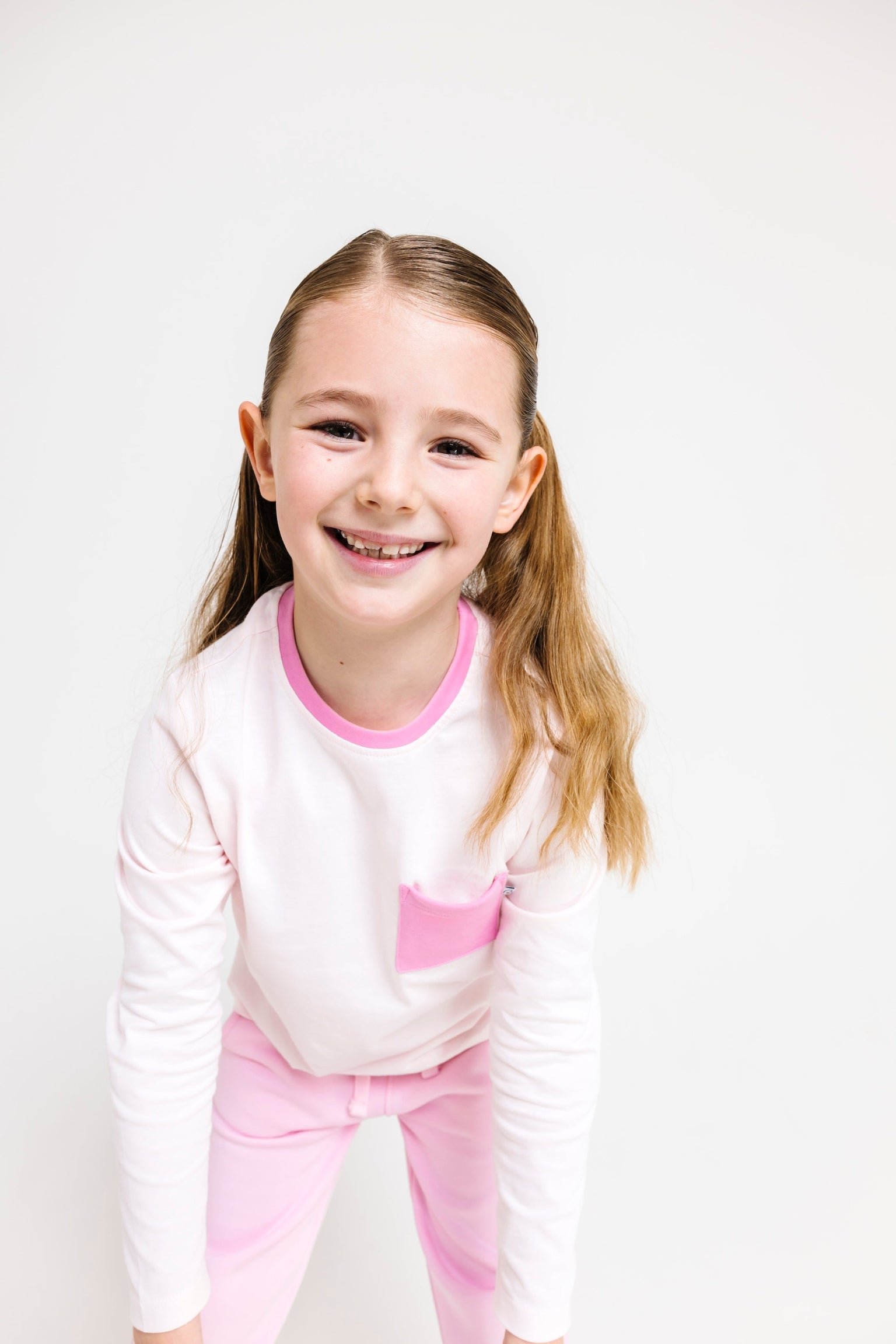 Pink Prayer Pocket Long Sleeve T-Shirt Cotton