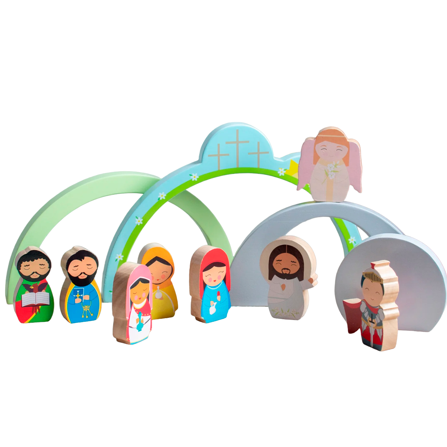 Easter Morning Wooden Playset