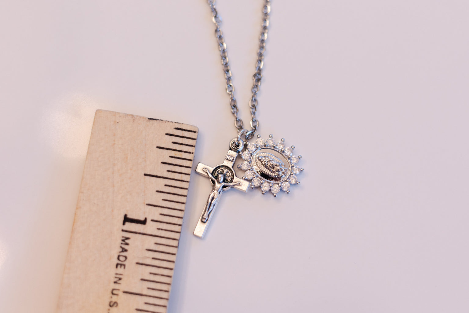 Necklace - Jesus & Mary - Silver