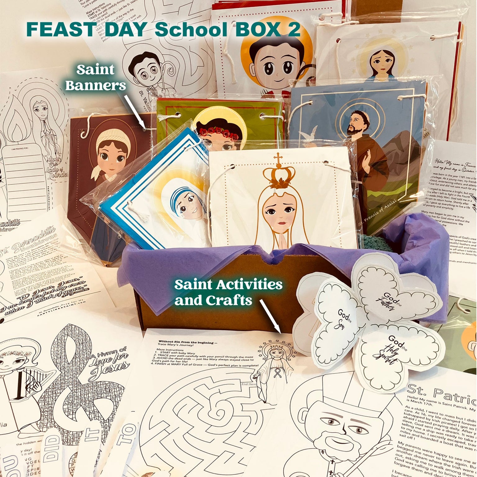 Feast Day School Box – All-in-One Catholic Celebration Kit