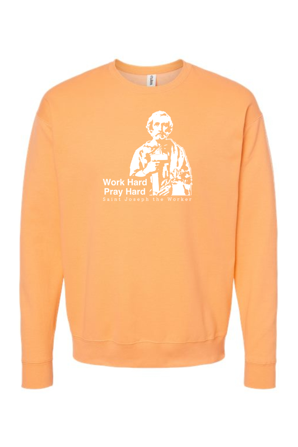 Work Hard Pray Hard - St. Joseph the Worker Crewneck Sweatshirt