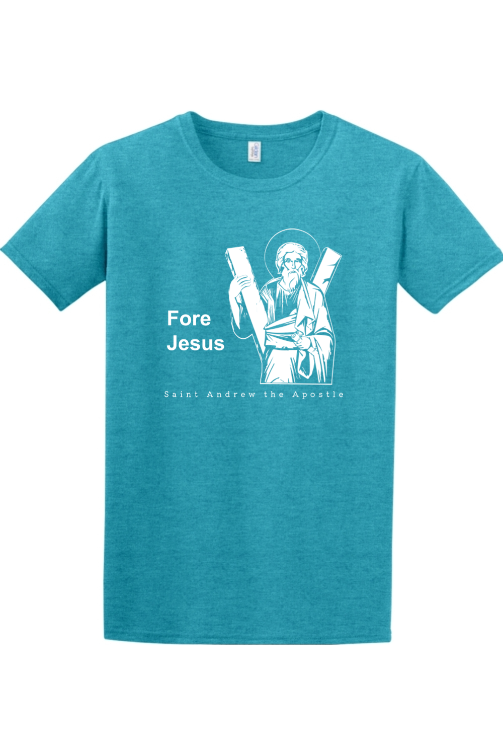 Fore Jesus - St. Andrew the Apostle Adult T-Shirt