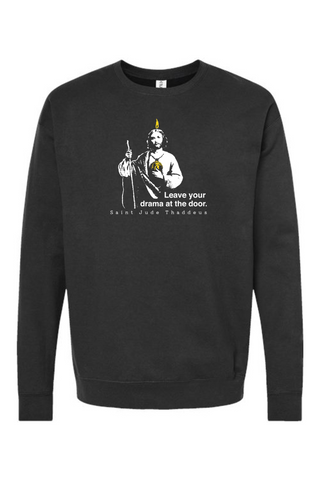 Leave Your Drama at the Door - St. Jude Thaddeus Crewneck Sweatshirt