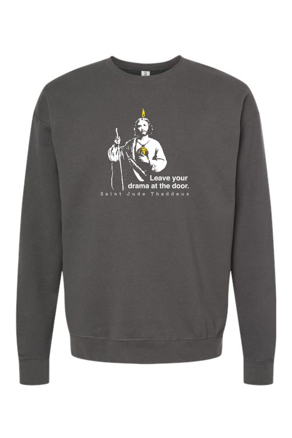 Leave Your Drama at the Door - St. Jude Thaddeus Crewneck Sweatshirt