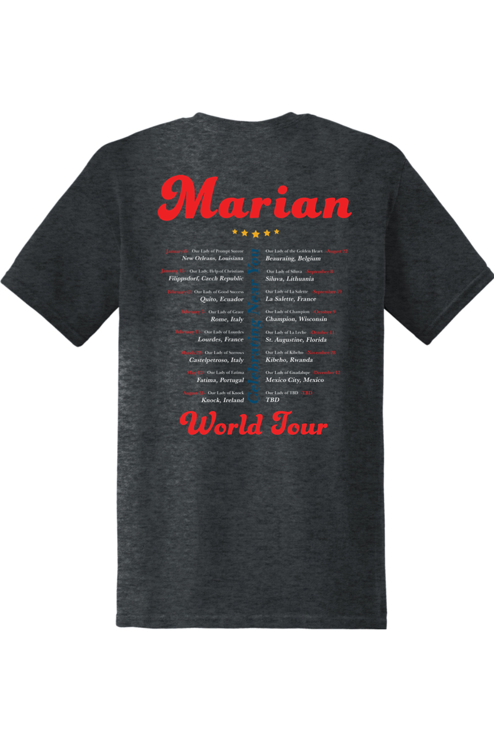 Marian World Tour Adult T-shirt