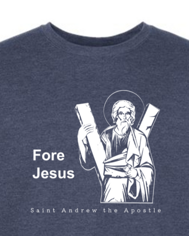 Fore Jesus - St. Andrew the Apostle Crewneck Sweatshirt