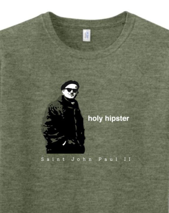 Holy Hipster - St. John Paul II Adult T-shirt