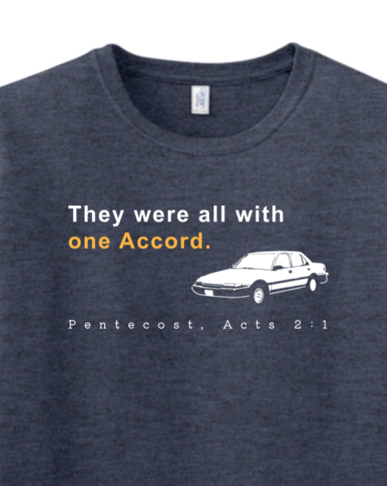 One Accord - Pentecost, Acts 2:1 Adult T-Shirt