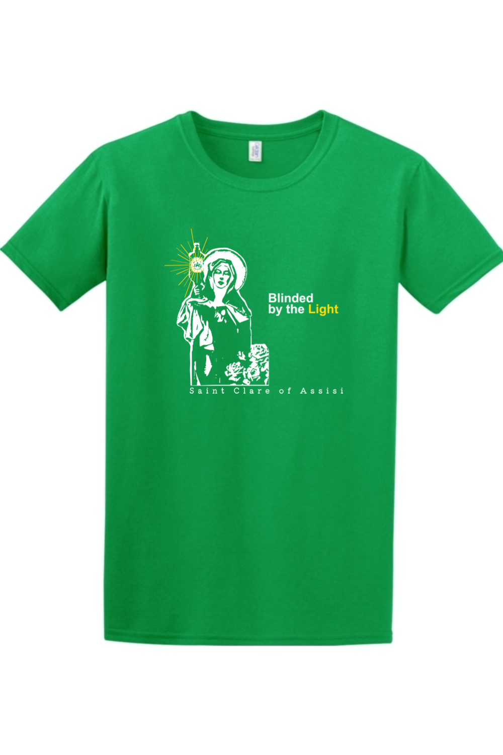 Blinded By The Light - St. Clare of Assisi Adult T-Shirt