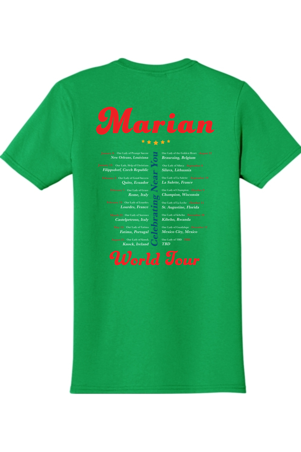 Marian World Tour Adult T-shirt