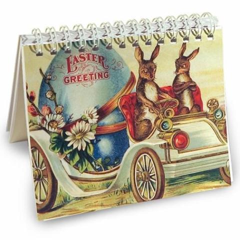 Easter Bunny Car Mini Notebook