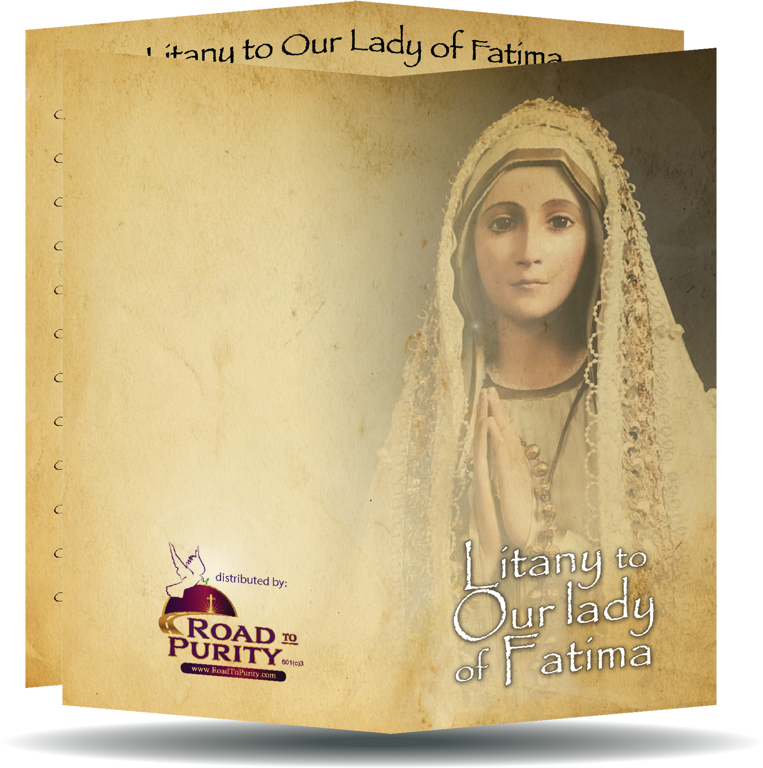 Litany to Our Lady of Fatima  - Prayer Card / 3" x 6" folded (c)