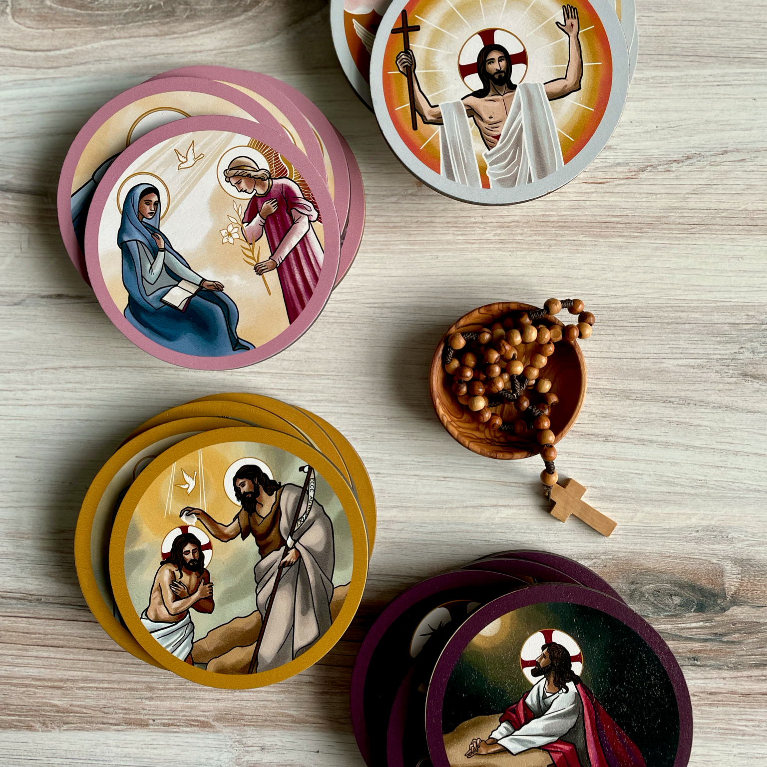 Mysteries of the Rosary Reflection Disc Set