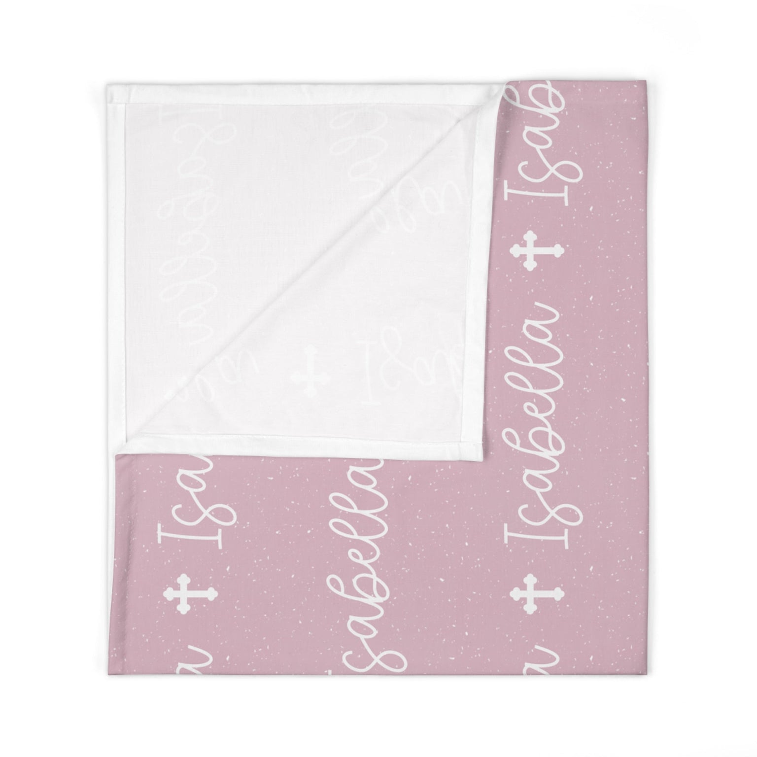 Personalized Pink Baby Name Swaddle Blanket