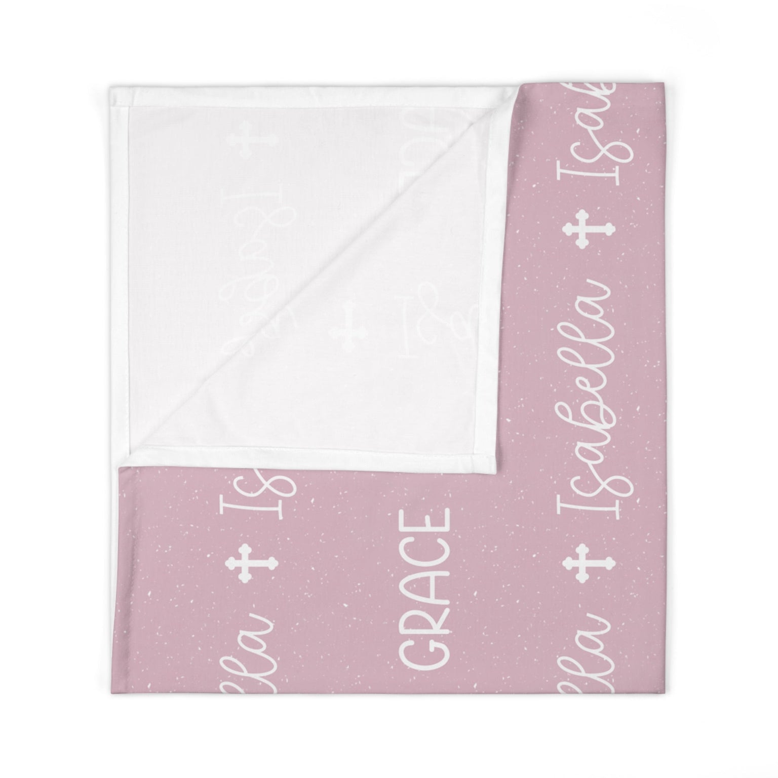 Personalized Pink Baby Name Swaddle Blanket