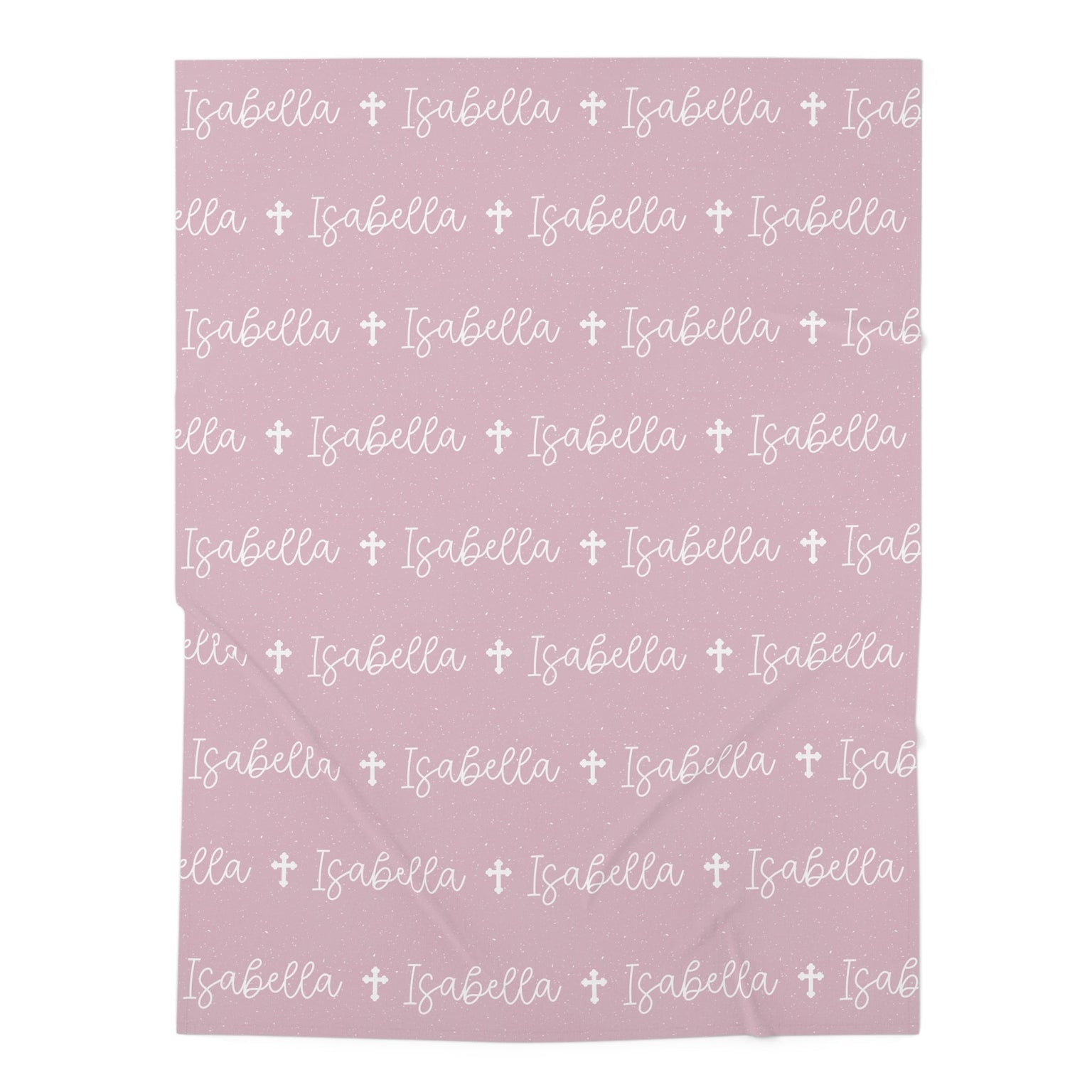 Personalized Pink Baby Name Swaddle Blanket