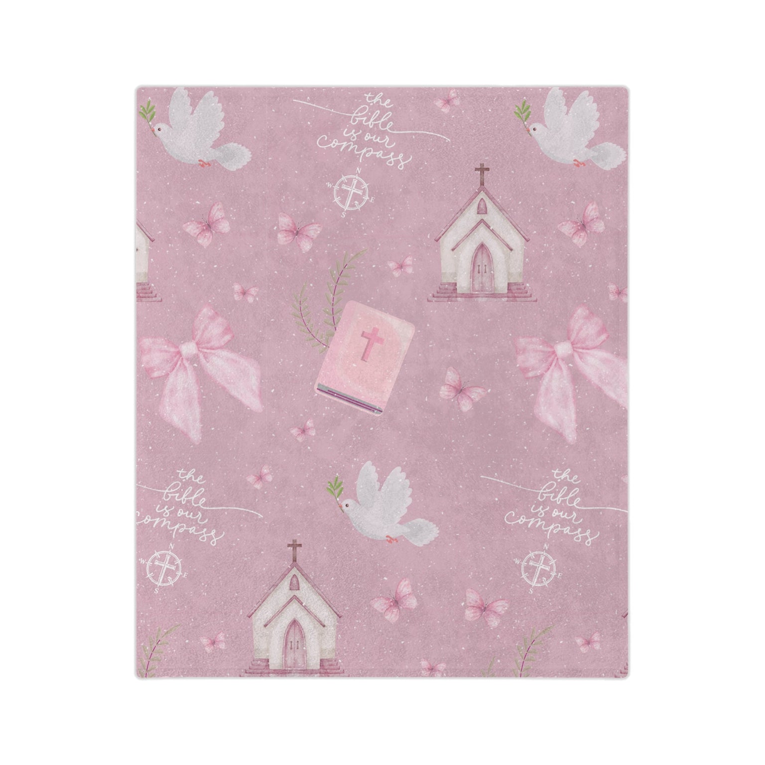 Bible is Our Compass Minky Blanket