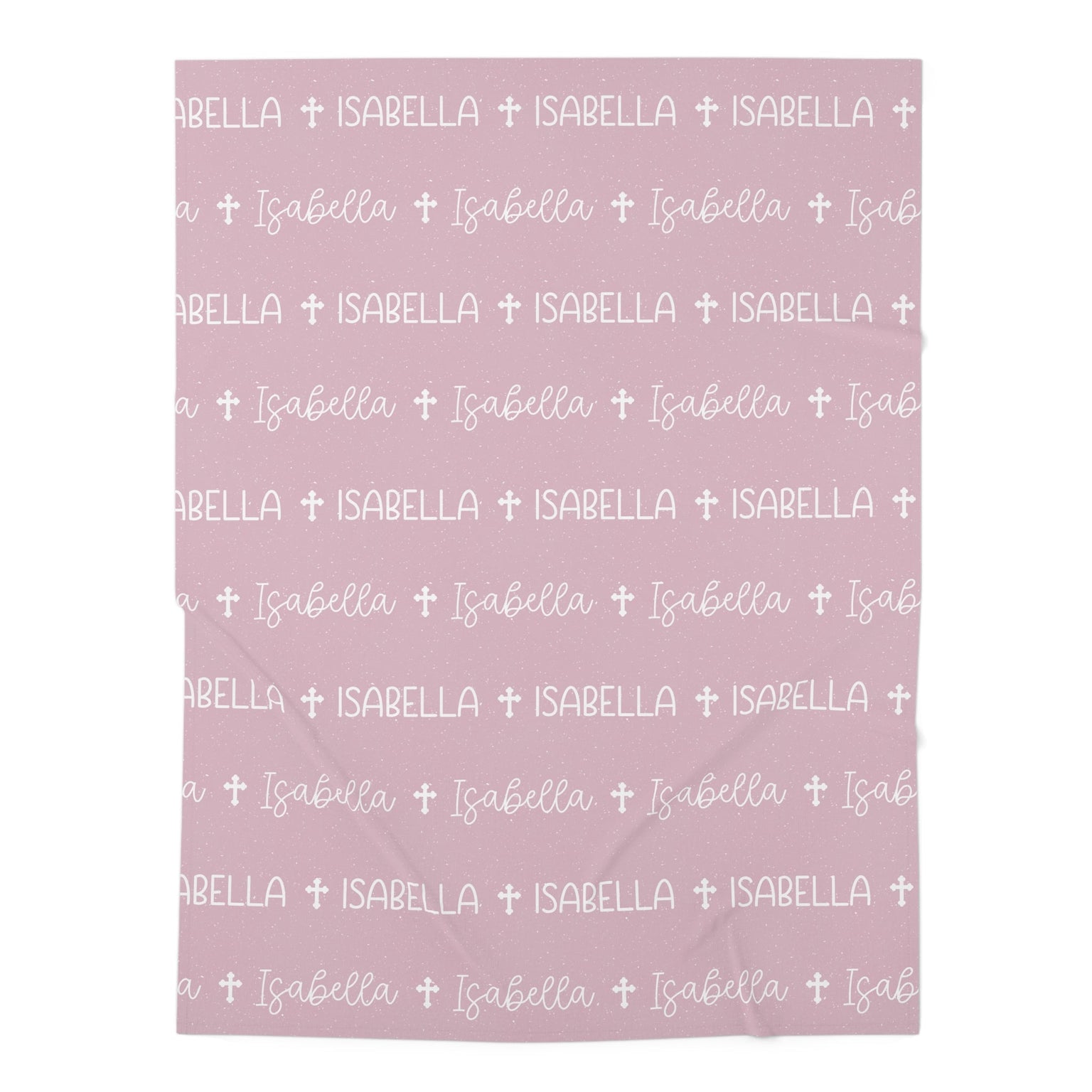 Personalized Pink Baby Name Swaddle Blanket