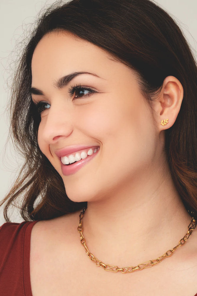 Fair-Trade Gold Grafted-In Earrings