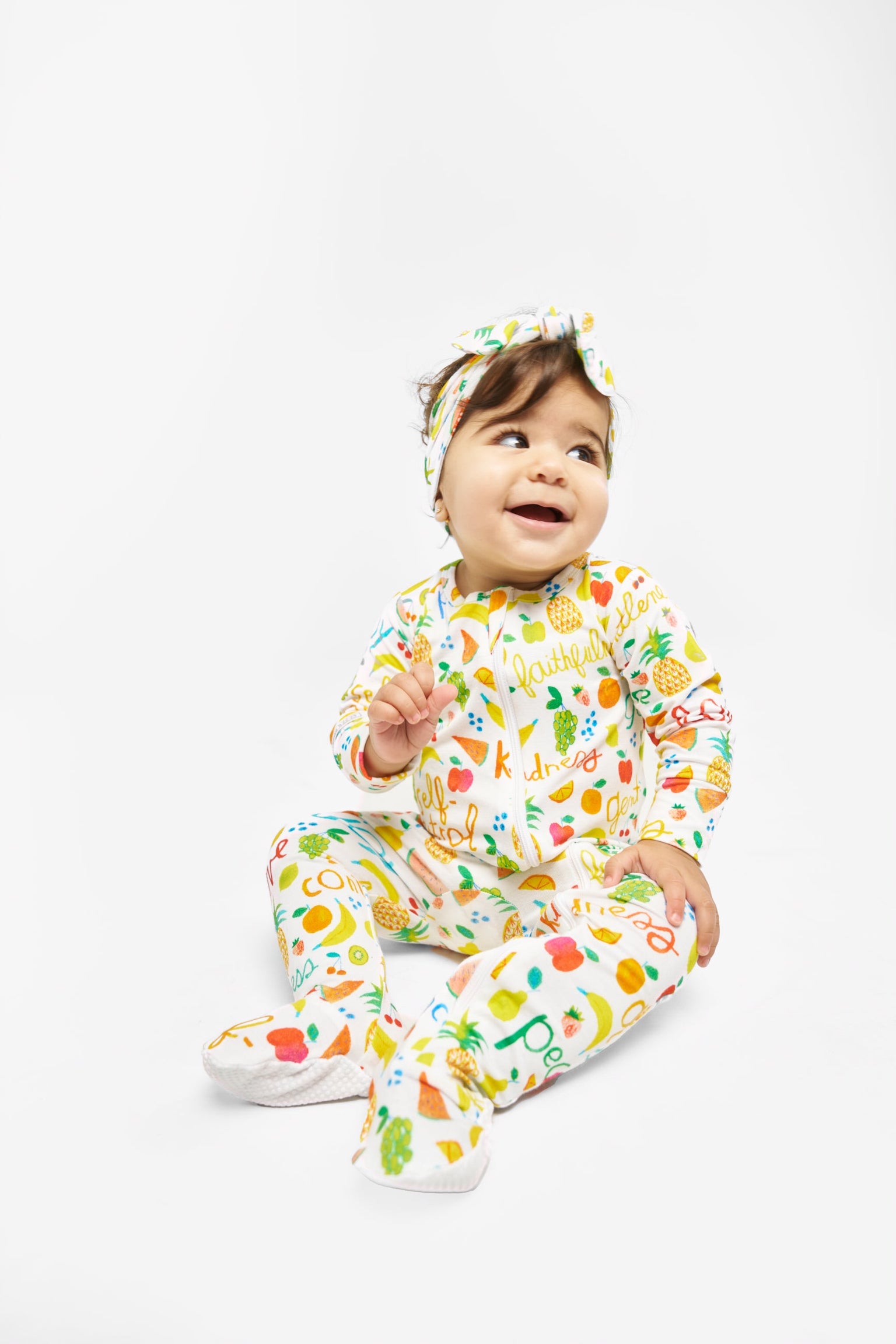 Fruit of the Spirit PJ Footed Onesie Bamboo