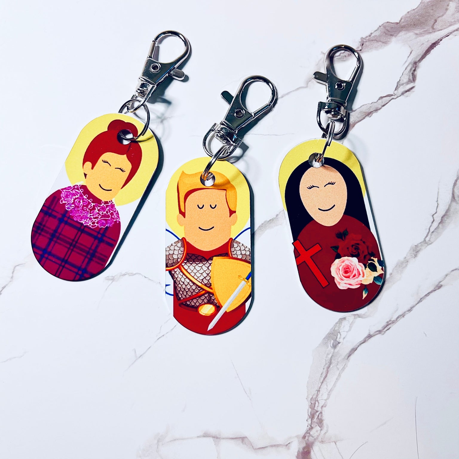 Saint Key chains/Bag Clips