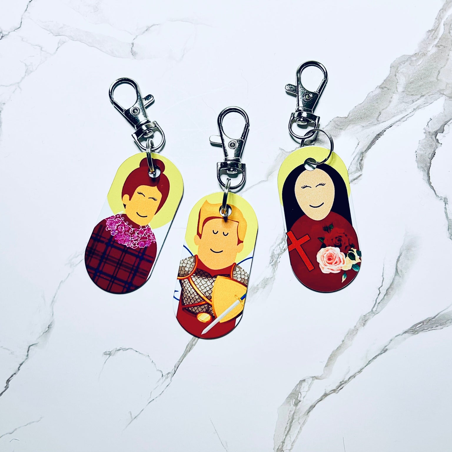 Saint Key chains/Bag Clips