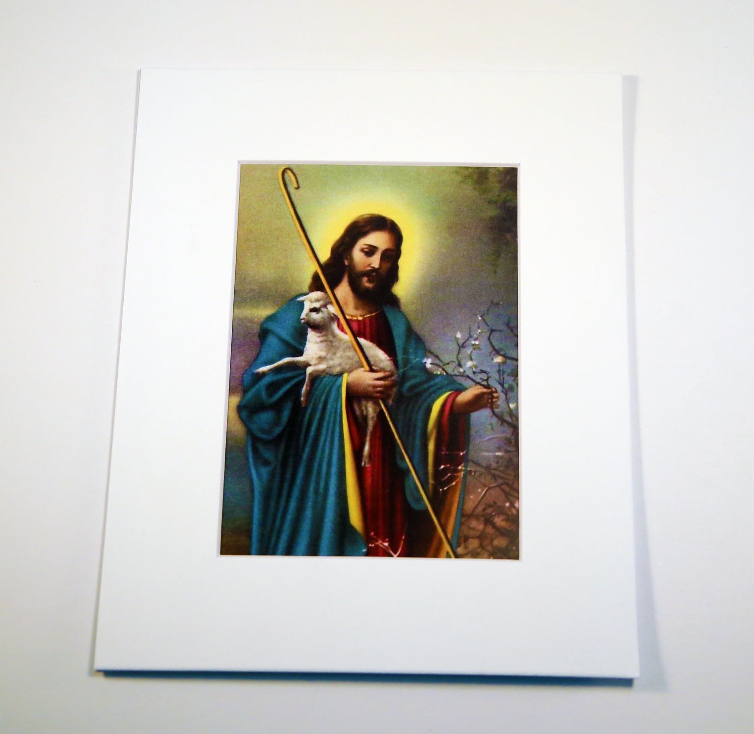 The Good Shepherd Print Blue 5X7