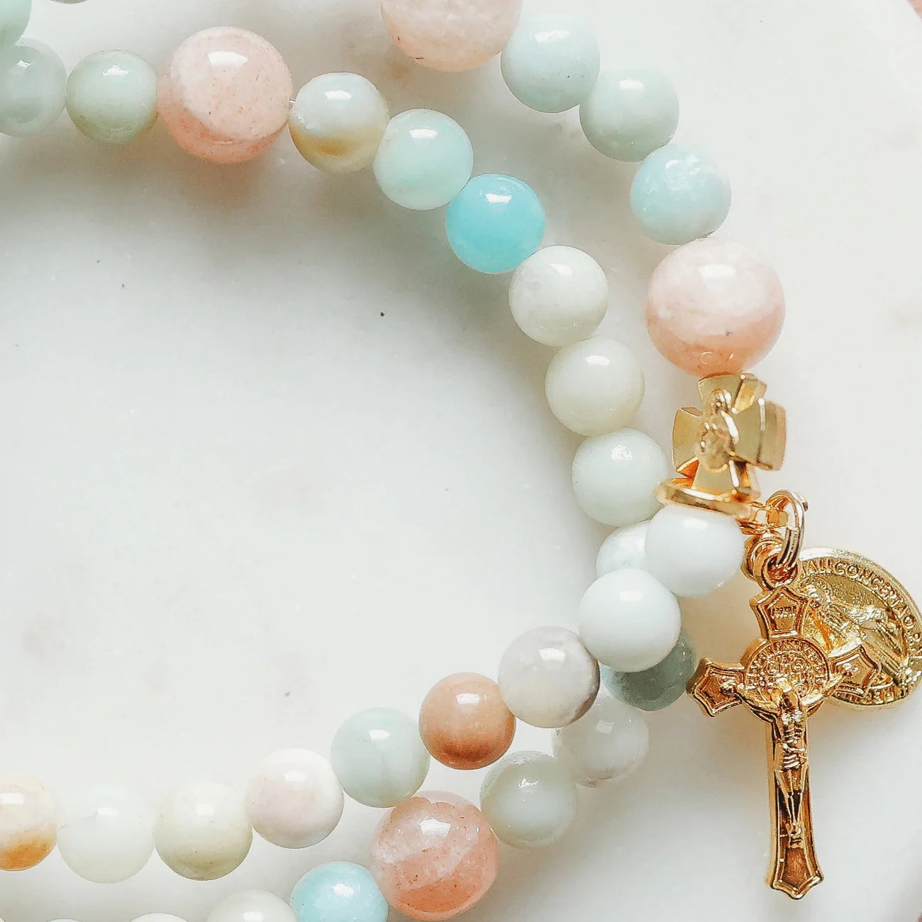 Gianna | Stretch & Wrap Rosary Bracelet | Small, Medium & Large