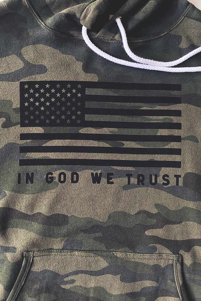 In God We Trust Camo Hoodie