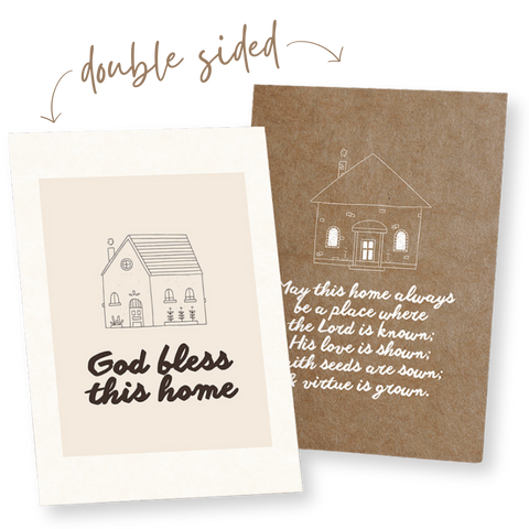 God Bless This Home Double Sided Print