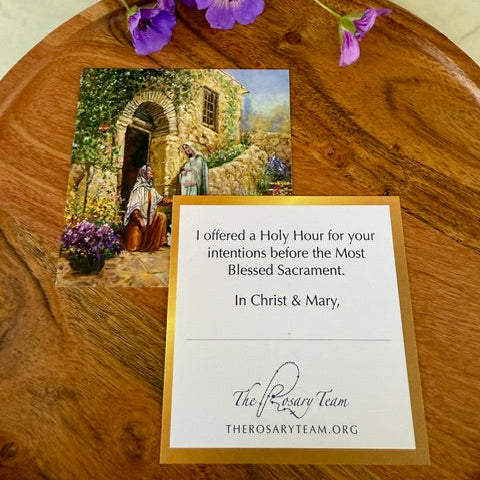 I Offered a Holy Hour for You' Card (The Visitation)