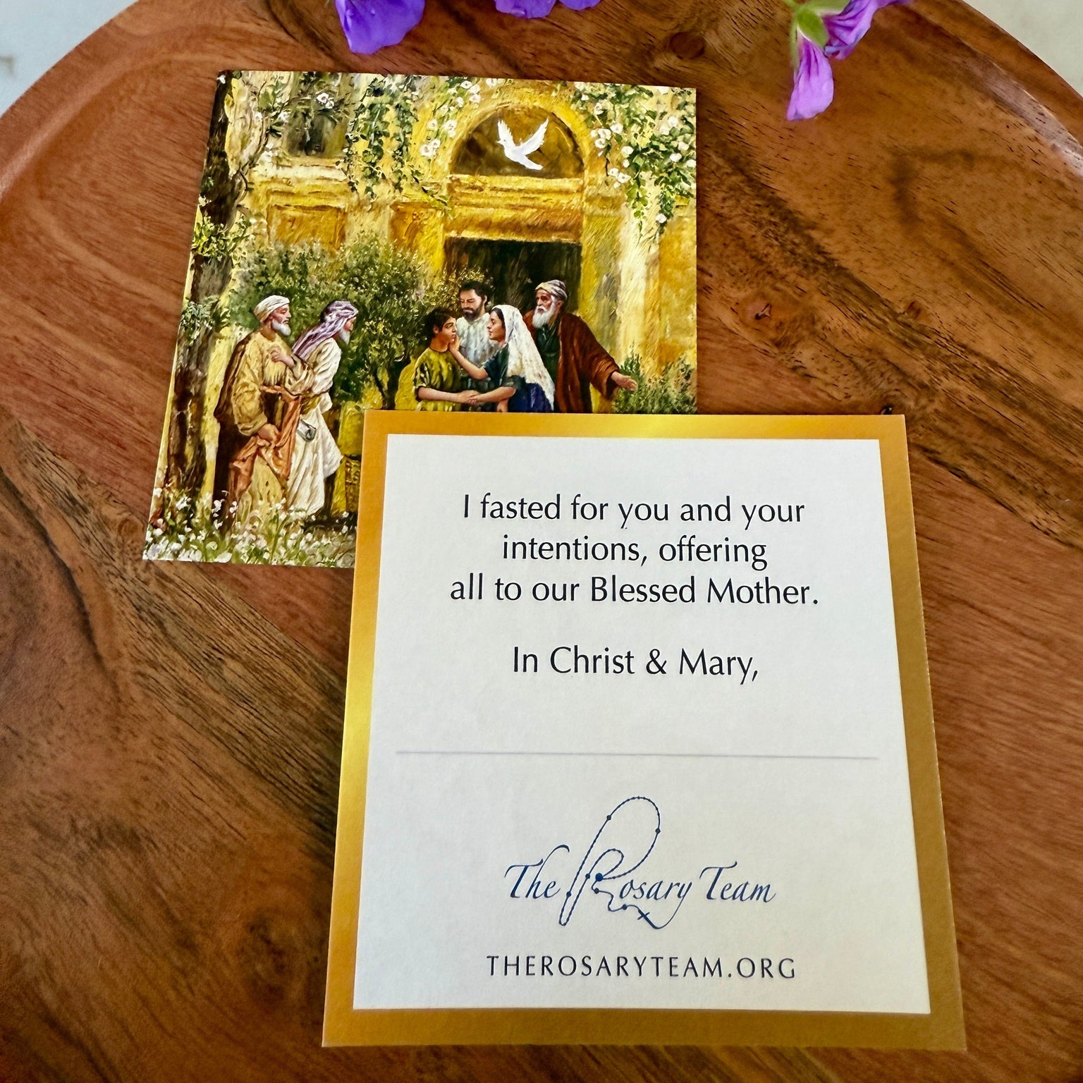 Spiritual Bouquet Prayer Cards Set of 5 with Envelopes