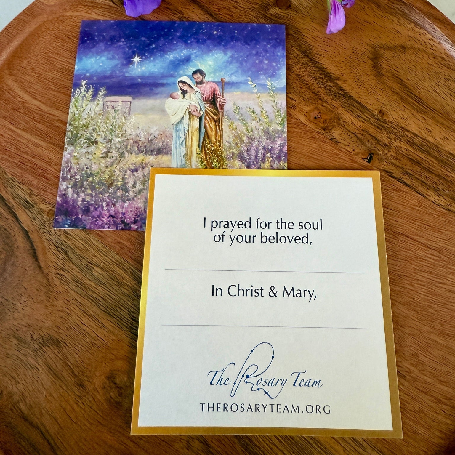'I Prayed for the Soul of Your Beloved' Card (Nativity)