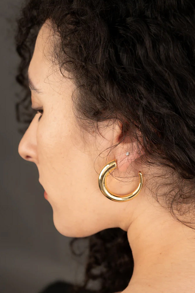 Fair-Trade Gold Eternity Earrings