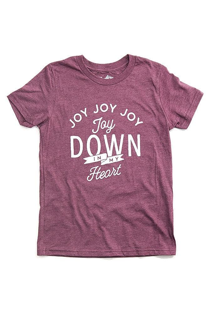 Toddler Joy Down In My Heart Maroon Tee