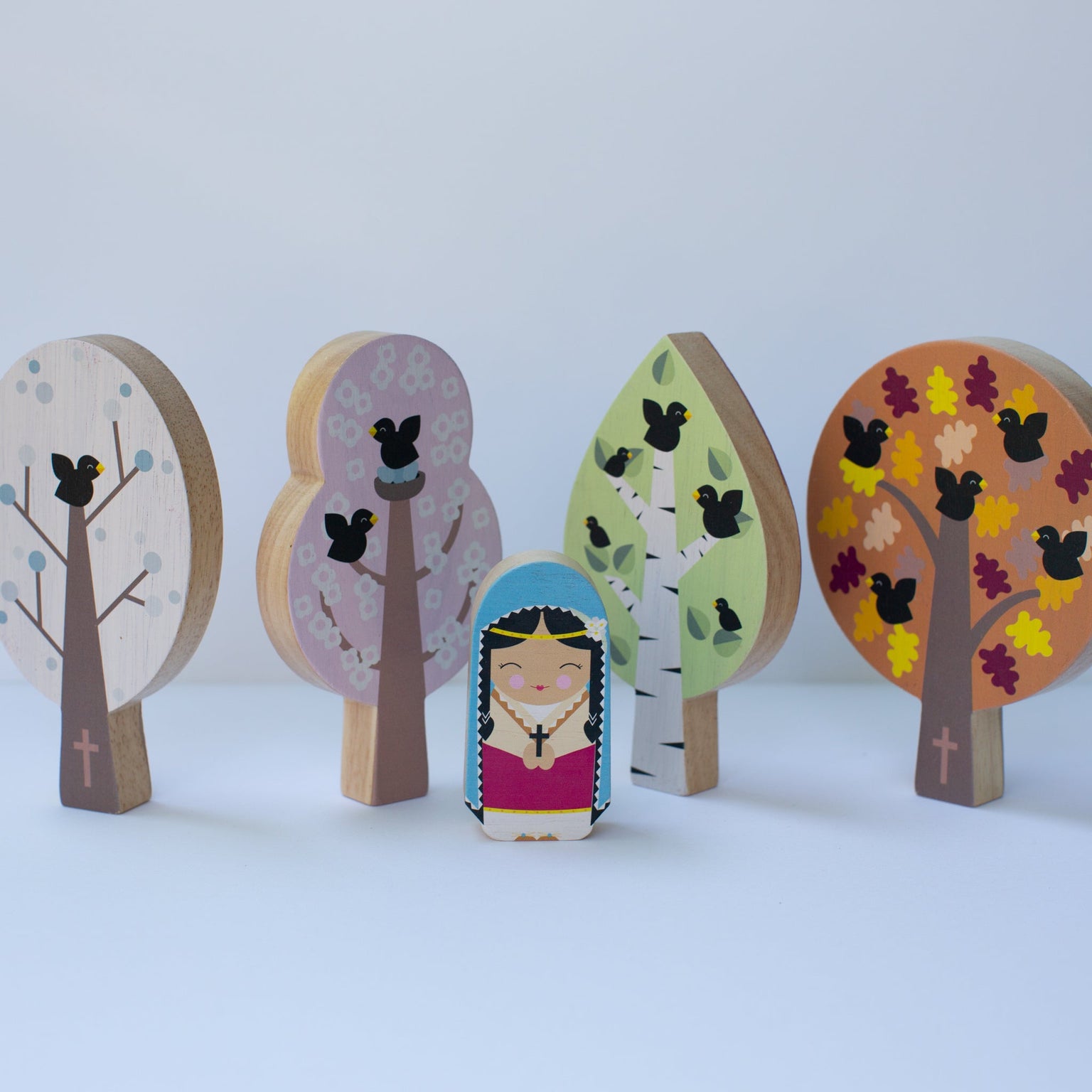 St. Kateri's Forest Wooden Seasons Set