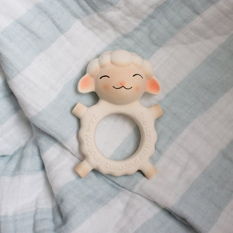 God’s Little Lamb Natural Rubber Teether