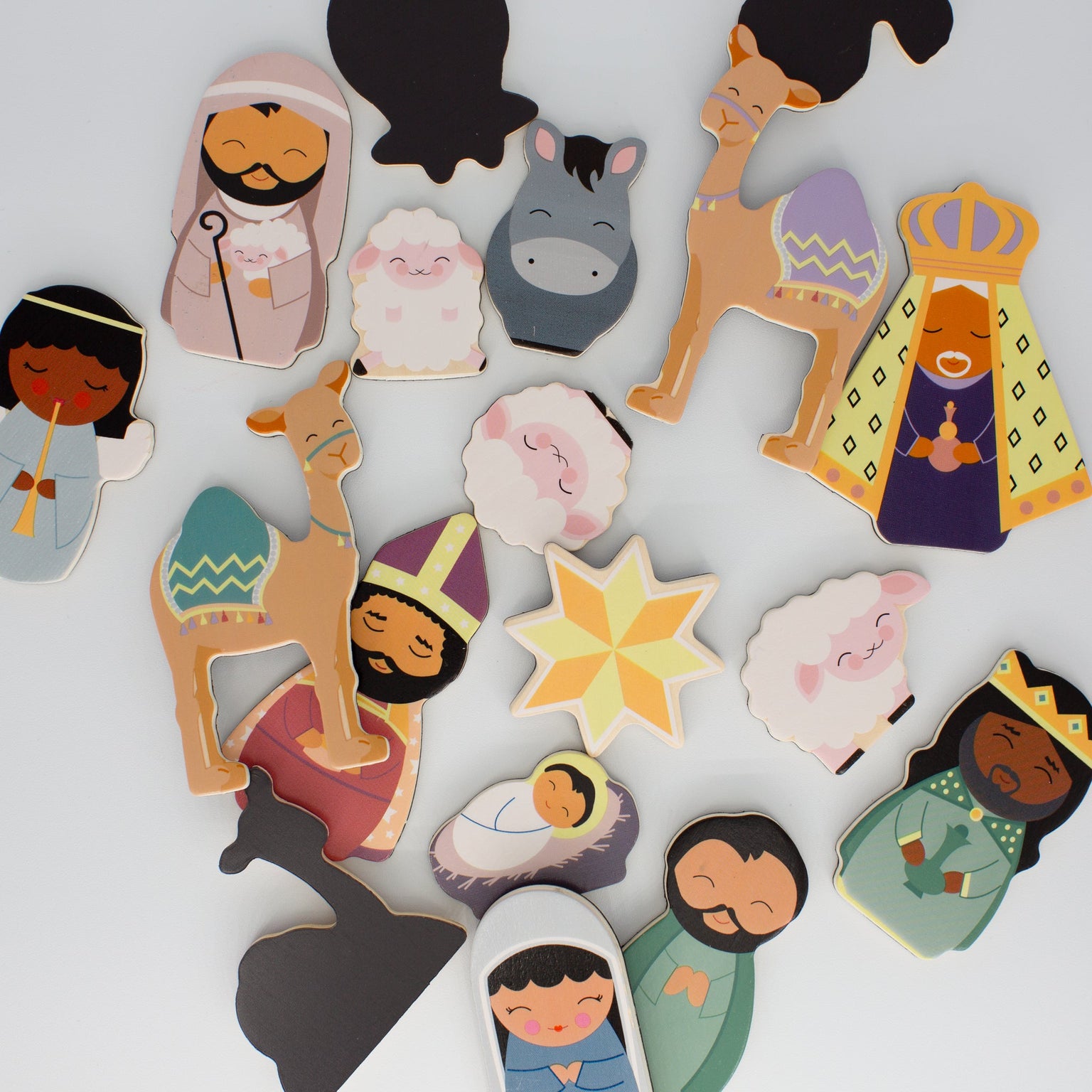 Christmas Nativity Wooden Magnet Set