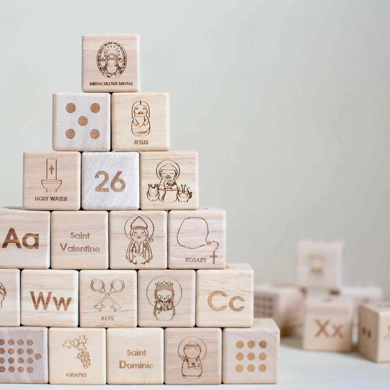 Catholic ABC Alphabet Blocks