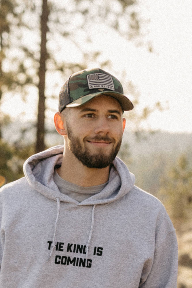 God We Trust Camo Trucker Hat