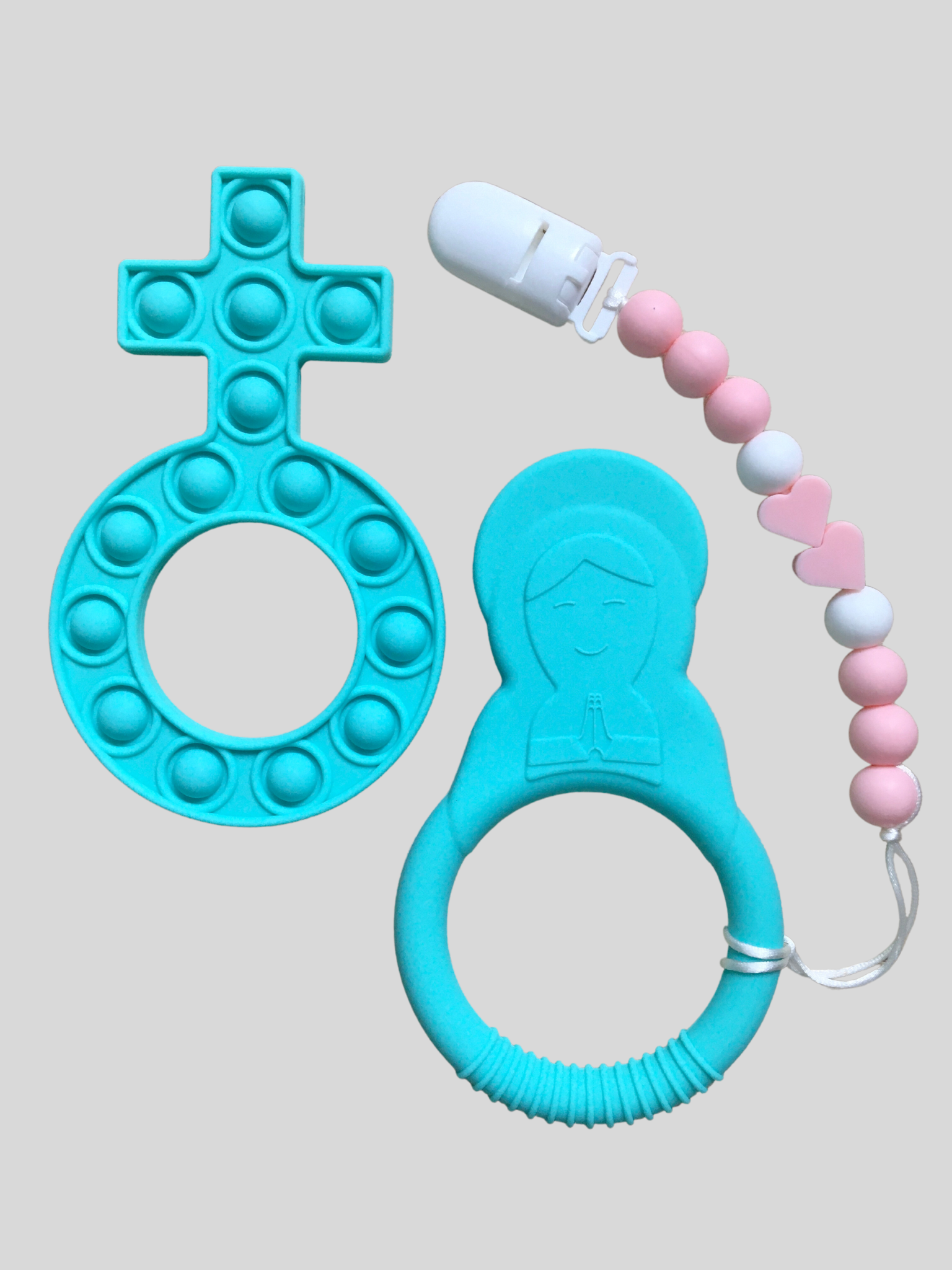 Mary Silicone Teether, Blessed Mother Toy