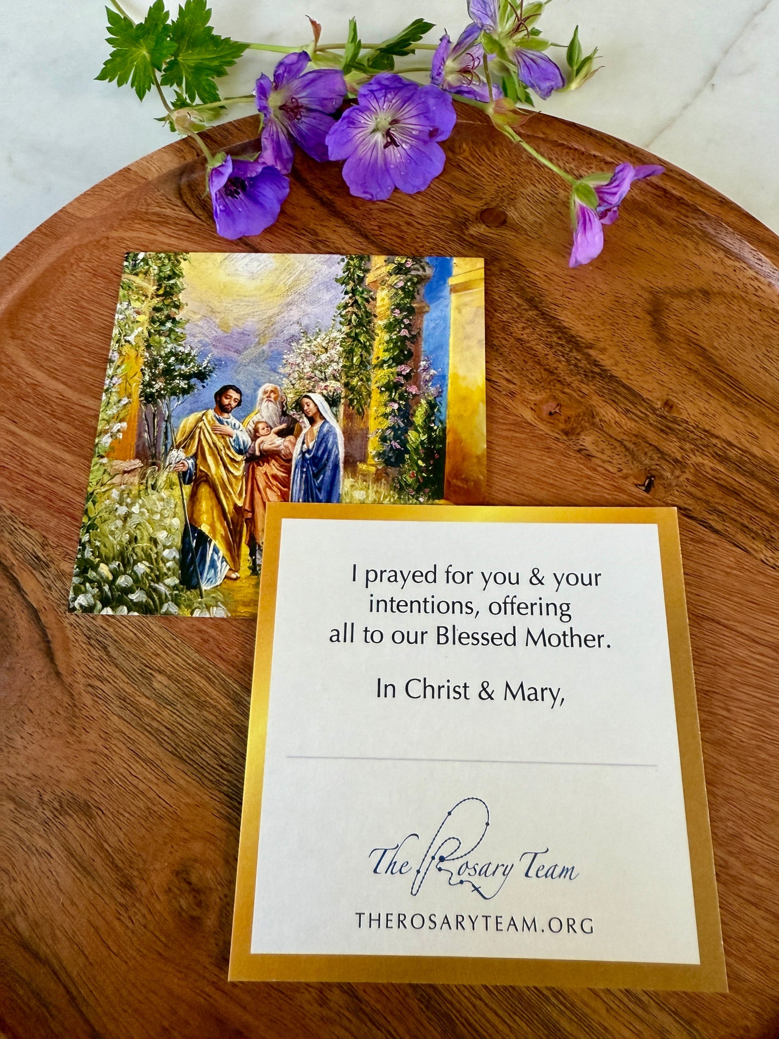 Spiritual Bouquet Prayer Cards Set of 5 with Envelopes