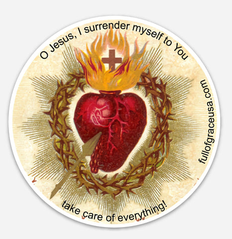 Large Surrender Novena 4" Sticker Decal